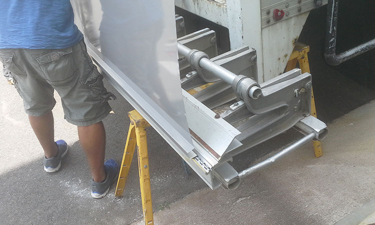 Custom Box Gutter Installation - Close-Up