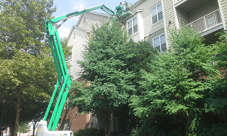 Five-Story Gutter Replacement - Upper View